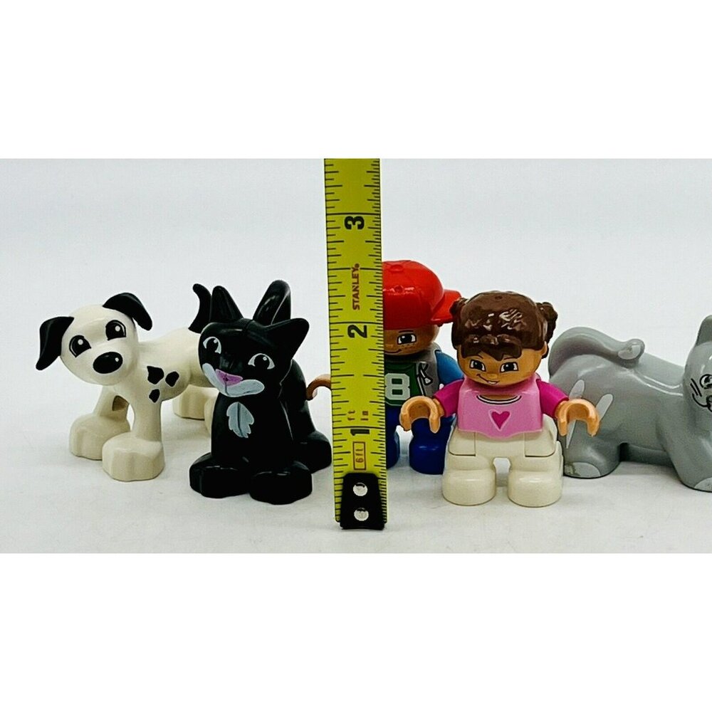 Lego Duplo Boy Girl Dalmation Dog Gray Cat Tuxedo Cat Lot of 5 Pets - Picture 8 of 8